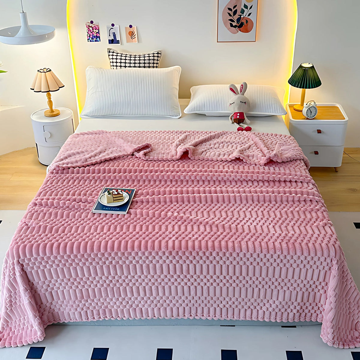 Kuscheldecke extra weich und dick mit Reliefmuster, Winterdecke - Ansicht 7