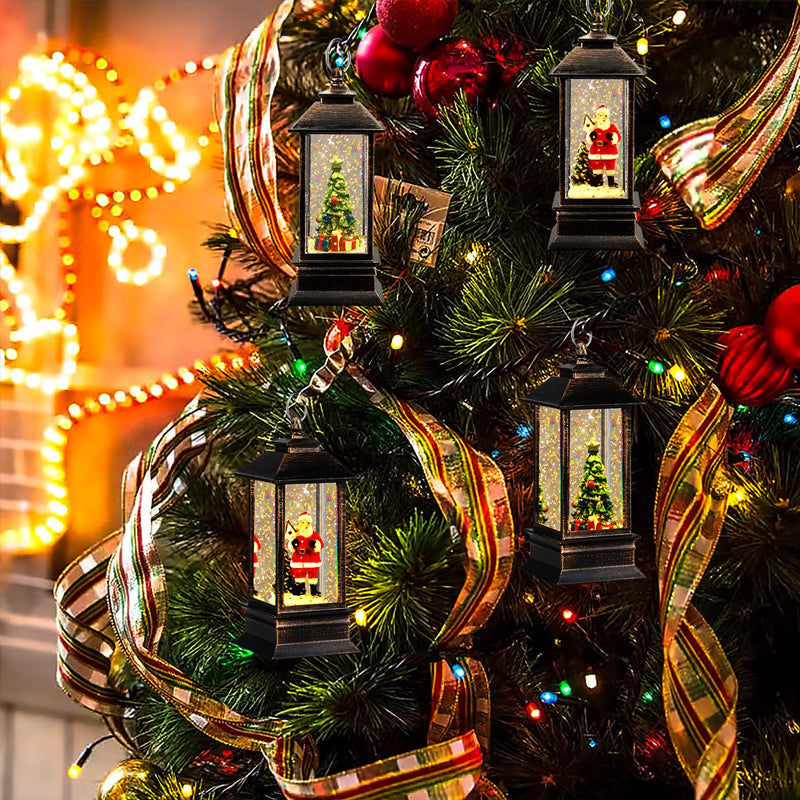 Laterne batteriebetrieben mit Weihnachtsmotiven, Weihnachtsbeleuchtung - Ansicht 4