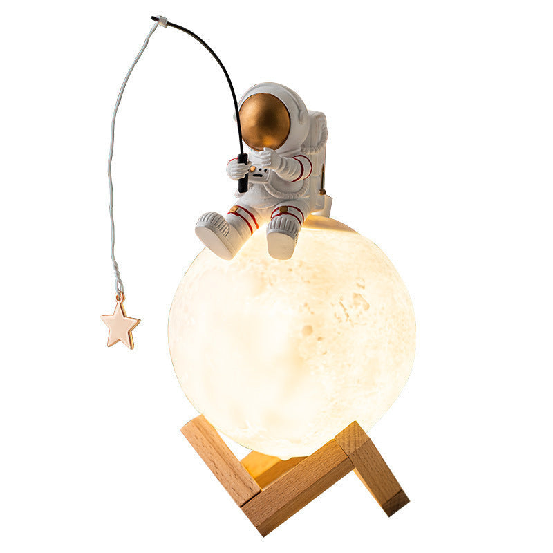 Luftbefeuchter mit Nachtlicht, Mondform und Astronautenfigur - Ansicht 5