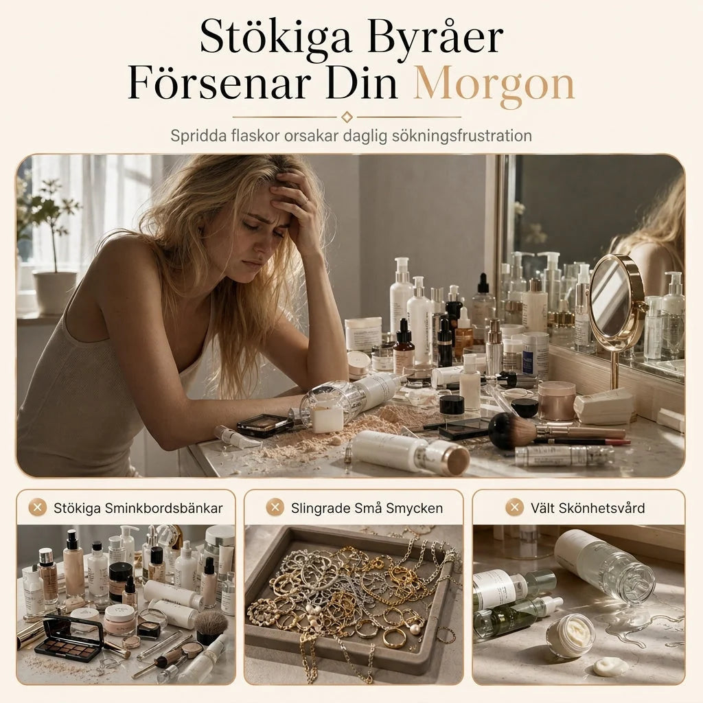 Make up Organizer 360° drehbar mit beidseitigen Fächern