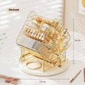 Make up Organizer 360° drehbar mit beidseitigen Fächern