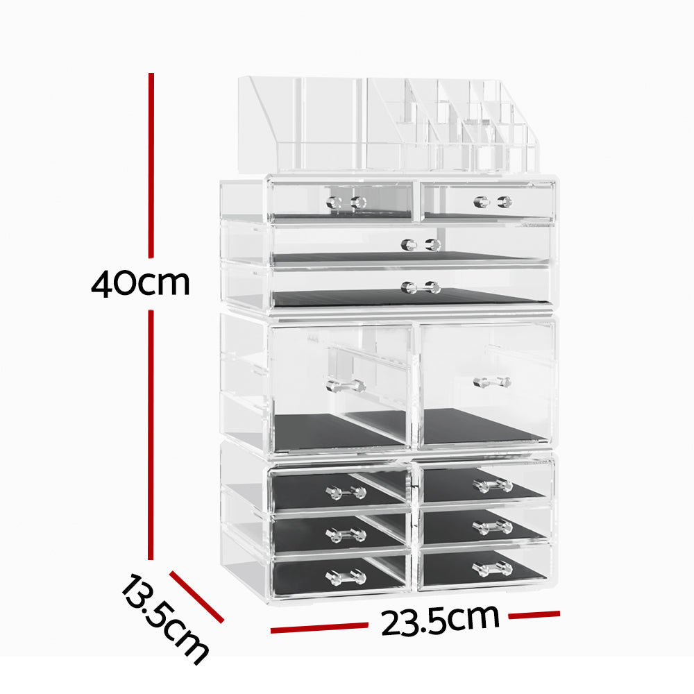 Make up Organizer aus Acryl, stapelbar mit Schubladen
