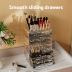 Make up Organizer aus Acryl, stapelbar mit Schubladen