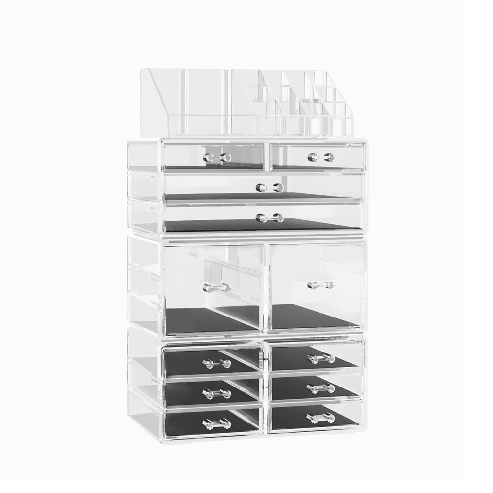 Make up Organizer aus Acryl, stapelbar mit Schubladen