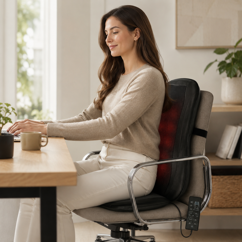 Massagekissen mit Wärmefunktion, ergonomische Sitzauflage