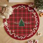 Rundteppich mit Weihnachtsmotiv, waschbar und rutschhemmend
