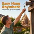Schmetterlingshaus aus Holz, handgefertigt mit Futterstelle zum Aufhängen
