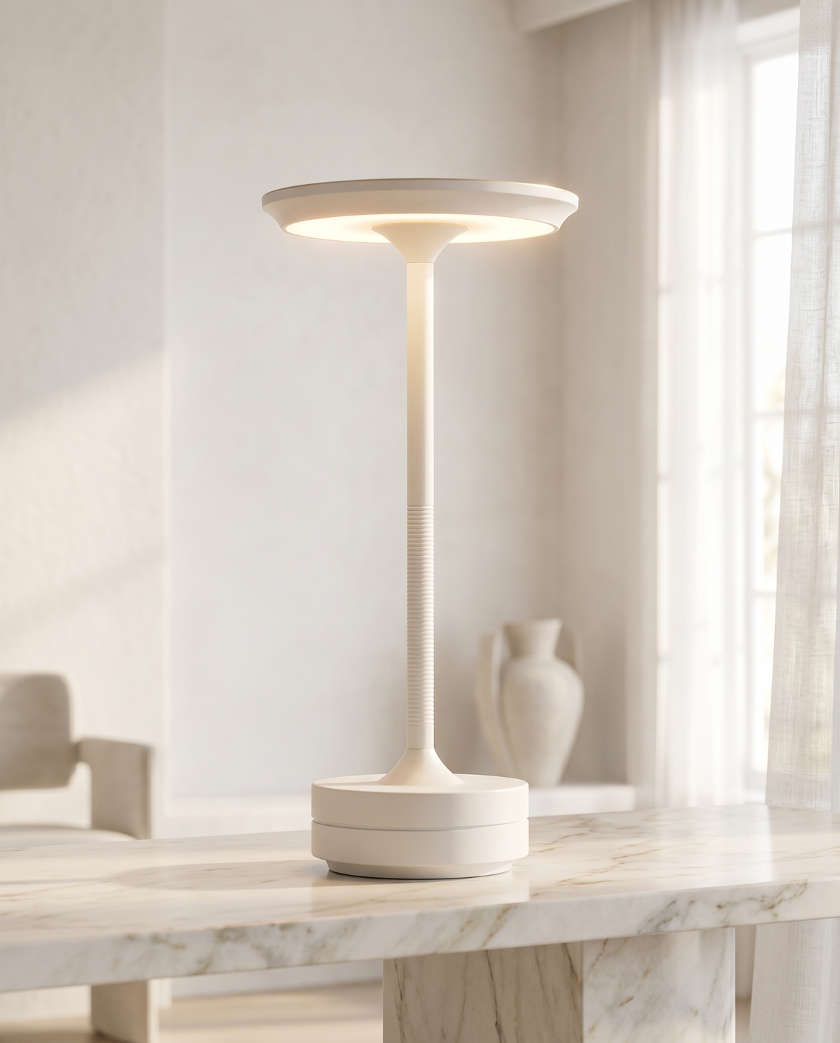Schreibtischlampe aus Aluminium, kabellos und per Berührung dimmbar - Ansicht 3