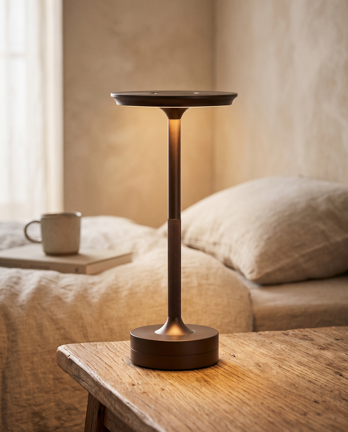 Schreibtischlampe aus Aluminium, kabellos und per Berührung dimmbar - Ansicht 4