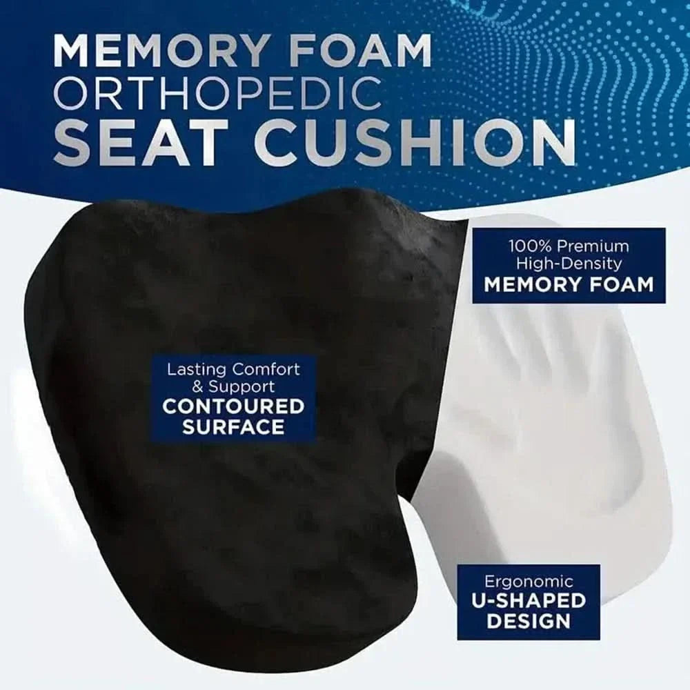 Sitzkissen aus viskoelastischem Schaum, ergonomisch in U-Form - Ansicht 2