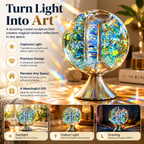 Skulptur aus optischem Glas mit Regenbogenreflexen, Dekokugel