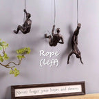 Skulptur mit Kletterer-Motiv, moderne Wanddekoration in 3D