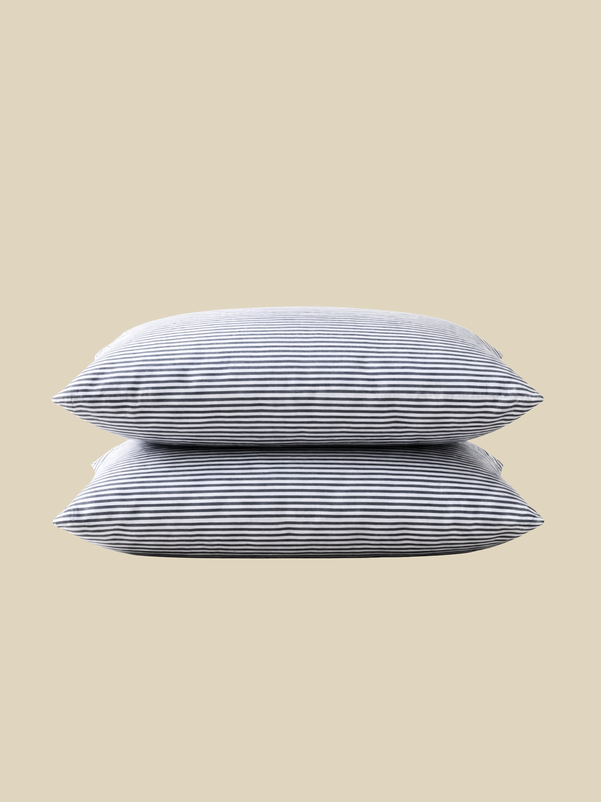 Spannbettlaken aus Bio-Baumwolle mit Streifen, atmungsaktiver Perkal - Ansicht 9