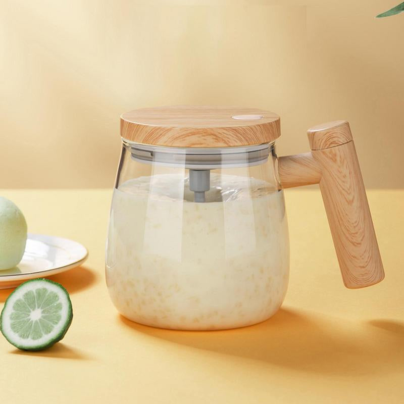 Tasse aus Borosilikatglas, elektrisch selbst rührend mit Deckel - Ansicht 4