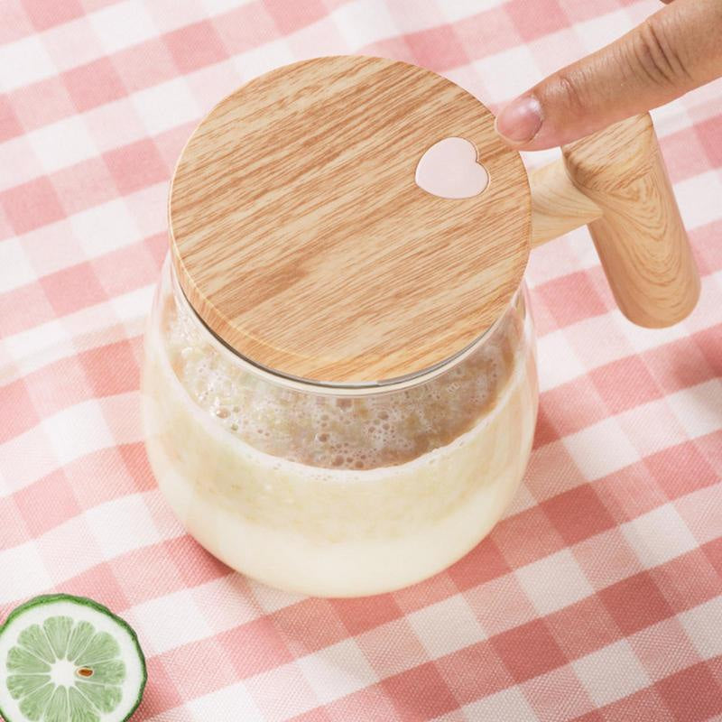 Tasse aus Borosilikatglas, elektrisch selbst rührend mit Deckel - Ansicht 6