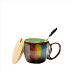 Tasse aus Keramik handgefertigt mit Deckel und Löffel - Ansicht 7