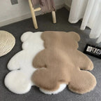 Teppich in Teddybärform, flauschig und maschinenwaschbar