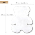 Teppich in Teddybärform, flauschig und maschinenwaschbar