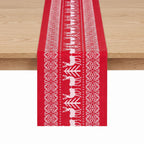 Tischläufer für Weihnachten mit Rentiermotiven und nordischem Muster