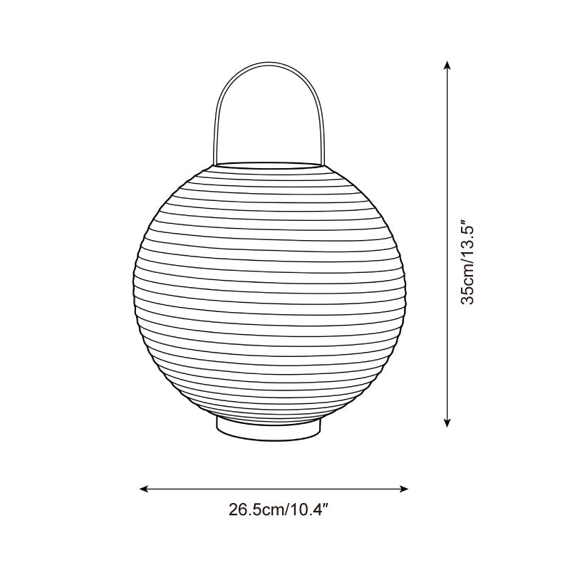 Tischlampe aus Baumwollpapier, kabellos und über USB-C aufladbar - Ansicht 5