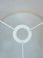 Tischlampe aus Marmor mit Baumwoll-Leinen-Schirm und Holzsockel - Ansicht 8