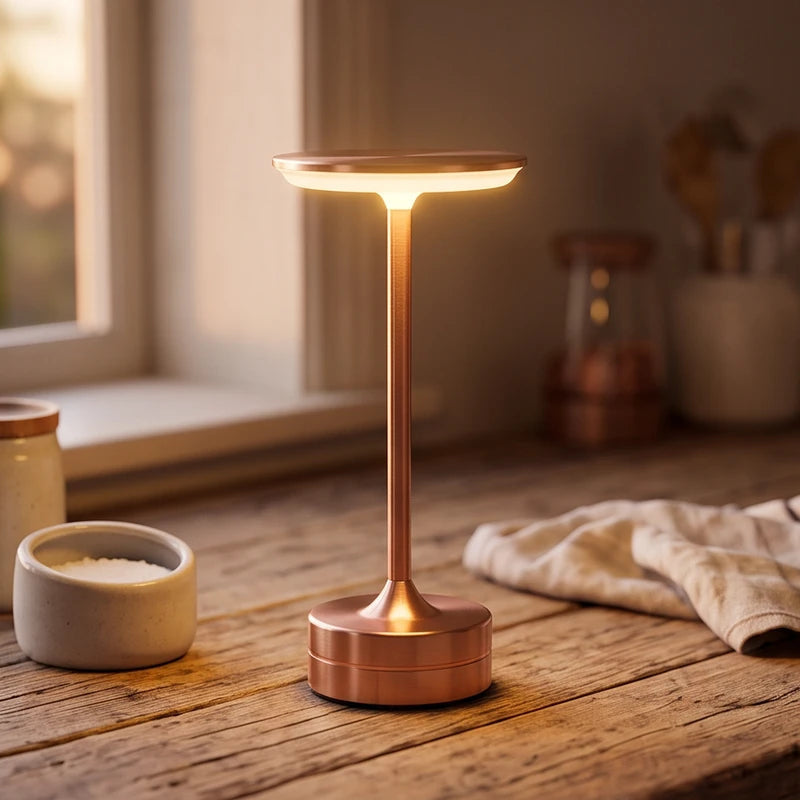 Tischlampe aus Metall mit LED, kabellos aufladbar und dimmbar - Ansicht 10