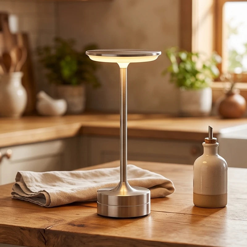 Tischlampe aus Metall mit LED, kabellos aufladbar und dimmbar - Ansicht 7