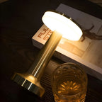 Tischlampe kabellos in Pilzform mit Berührungsdimmer, aufladbar