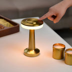 Tischlampe kabellos in Pilzform mit Berührungsdimmer, aufladbar