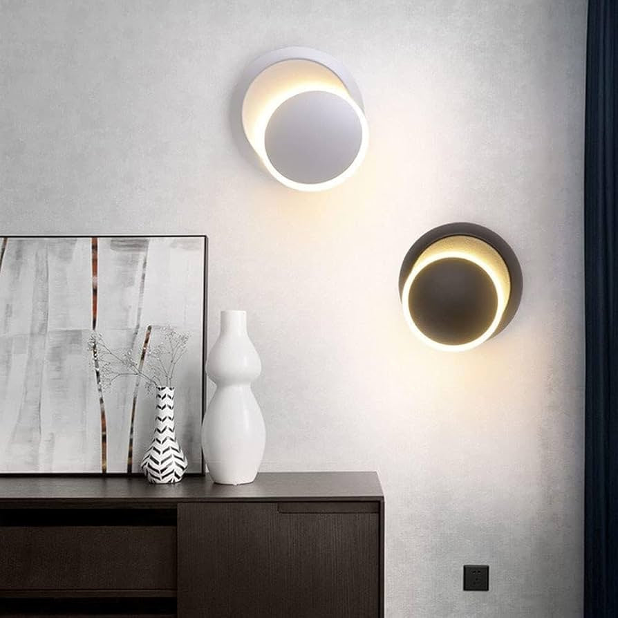 Wandleuchte mit Eisenschirm und LED, postmodernes rundes Design - Ansicht 2