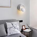 Wandleuchte mit Eisenschirm und LED, postmodernes rundes Design - Ansicht 3