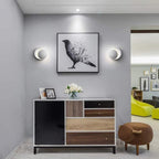 Wandleuchte mit Eisenschirm und LED, postmodernes rundes Design - Ansicht 4