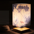Tischlampe mit Papierschirm, warmes Licht im japanisch-skandinavischen Stil - Ansicht 5