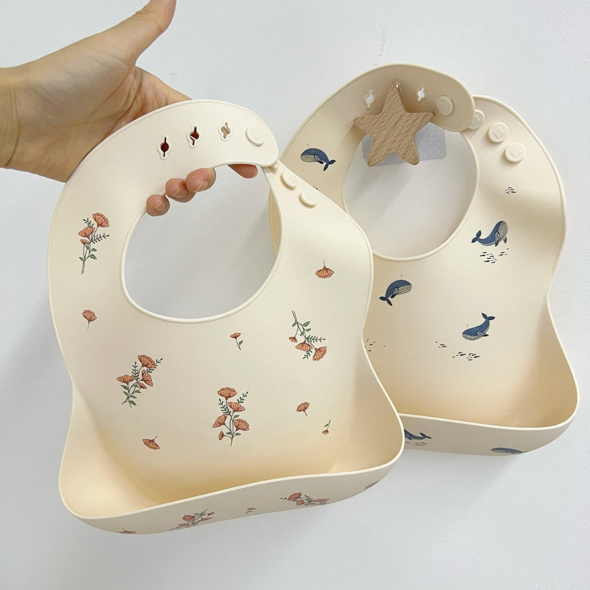 Tischset aus Silikon mit Saugfunktion, Walmotiv und erhöhtem Rand