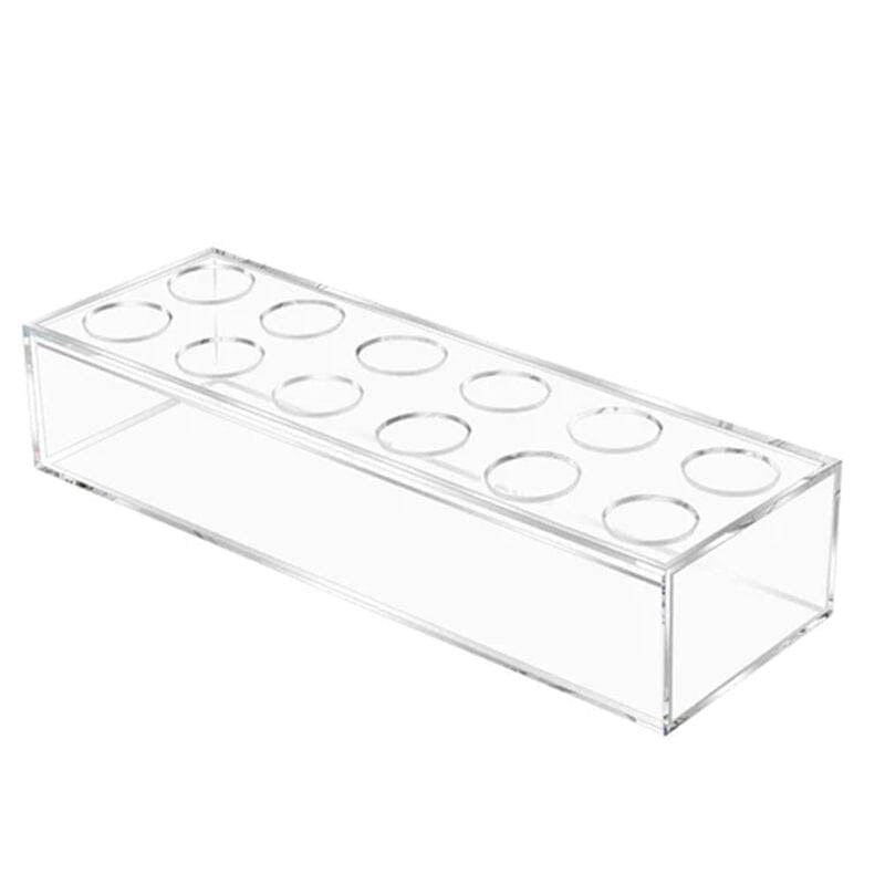 Vase aus Acryl in flacher Rechteckform, optional mit Beleuchtung
