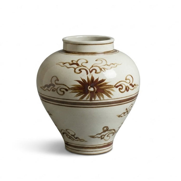 Vase aus Keramik, handbemalt und glasiert im klassischen Stil - Ansicht 17