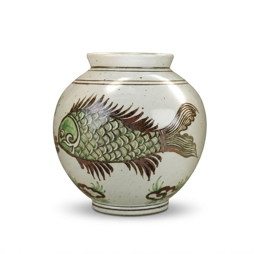 Vase aus Keramik, handbemalt und glasiert im klassischen Stil - Ansicht 18