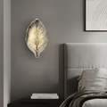 Wandlampe aus handgefertigtem Glas in Blattform mit E14-Fassung