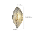 Wandlampe aus handgefertigtem Glas in Blattform mit E14-Fassung