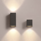 Wandlampe aus Metall und Glas mit LED, wetterfest für aussen