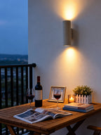 Wandlampe aus Mikrozement für aussen, IP65 mit Licht nach oben und unten - Ansicht 14