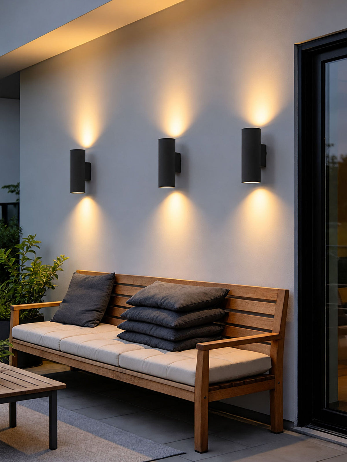 Wandlampe aus Mikrozement für aussen, IP65 mit Licht nach oben und unten - Ansicht 17