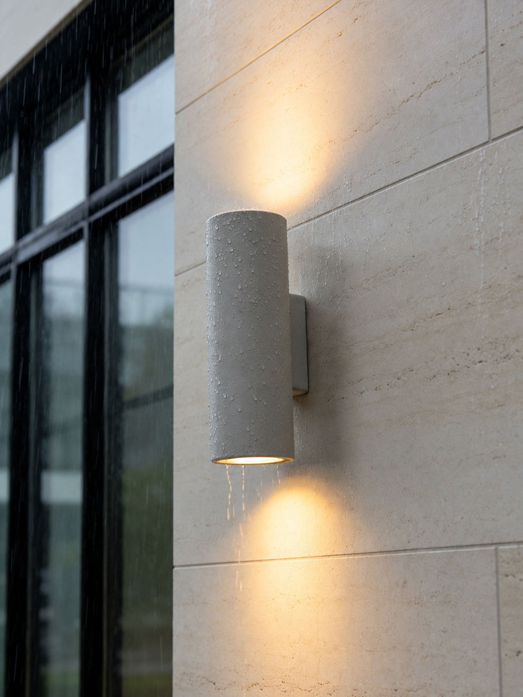 Wandlampe aus Mikrozement für aussen, IP65 mit Licht nach oben und unten - Ansicht 2