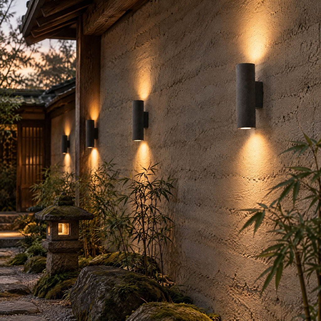 Wandlampe aus Mikrozement für aussen, IP65 mit Licht nach oben und unten - Ansicht 4