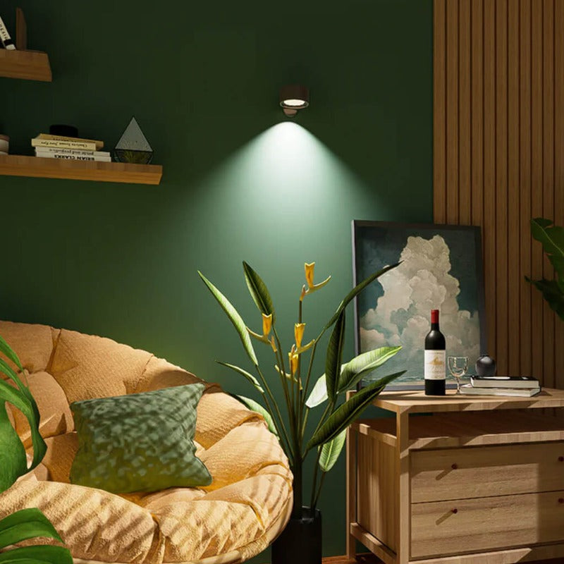 Wandlampe mit Aluminiumschirm, magnetisch und dimmbar