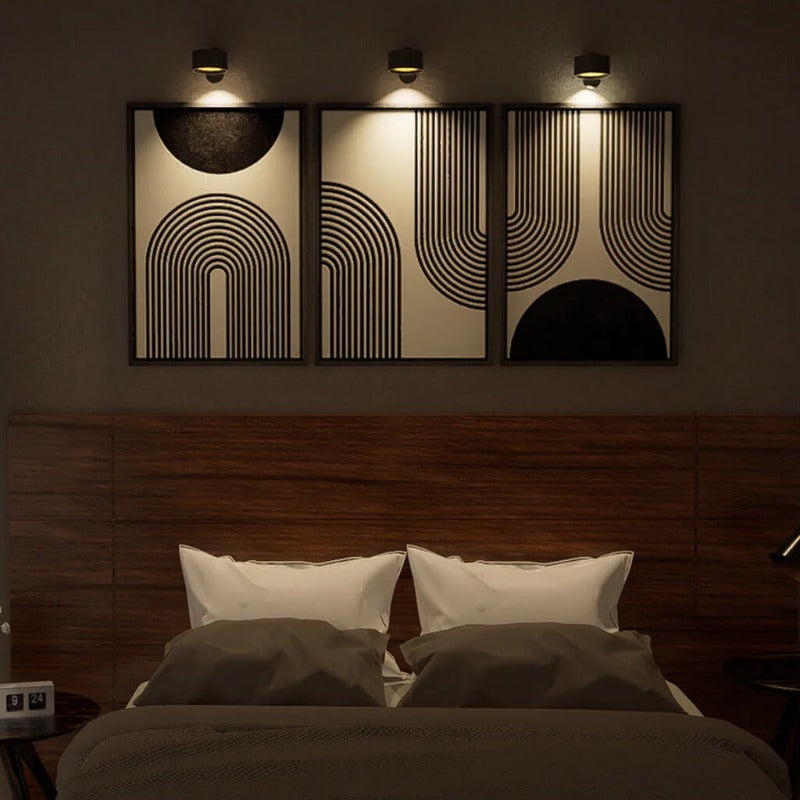 Wandlampe mit Aluminiumschirm, magnetisch und dimmbar