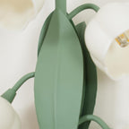 Wandlampe mit Orchideenmotiv, G4-Fassung und botanischem Blattwerk