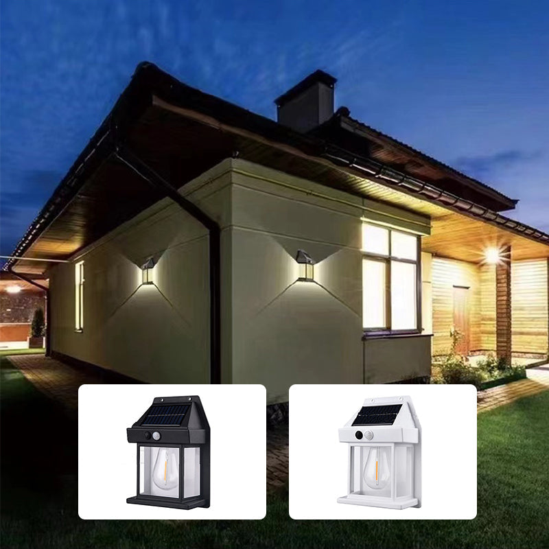 Wandlampe mit Solarbetrieb und Bewegungssensor, Laternenform - Ansicht 10