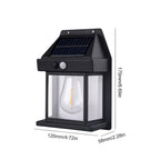 Wandlampe mit Solarbetrieb und Bewegungssensor, Laternenform - Ansicht 11