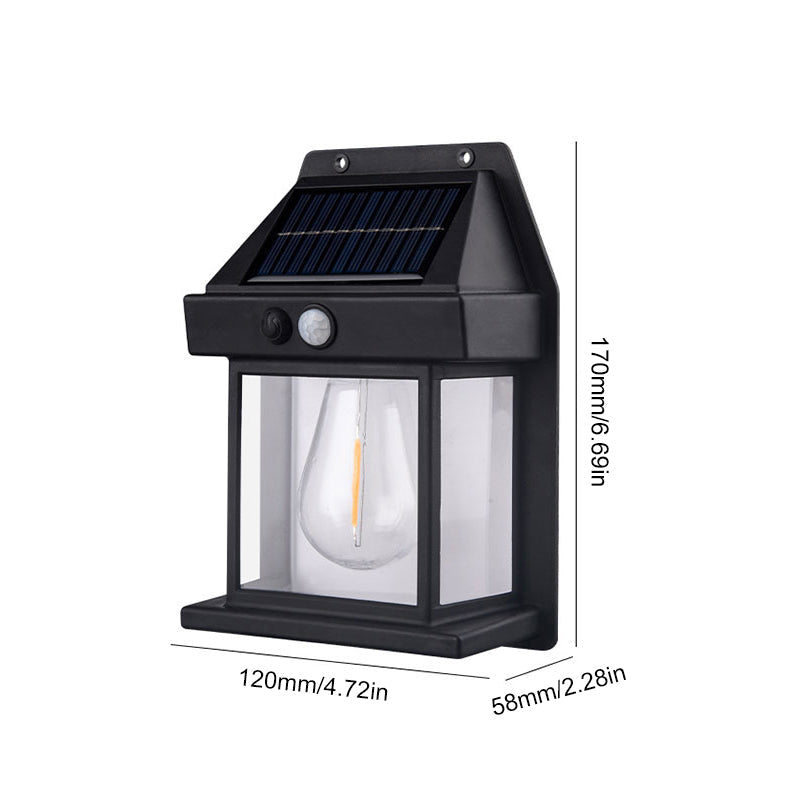 Wandlampe mit Solarbetrieb und Bewegungssensor, Laternenform - Ansicht 11